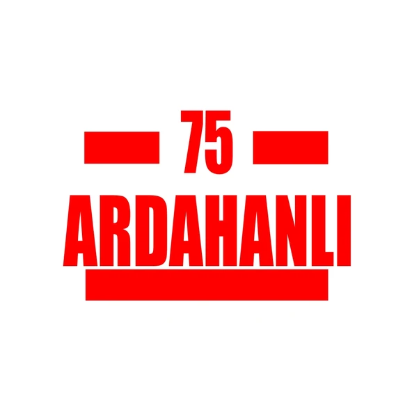 75 Ardahanlı Araba Sticker 17x17 Cm Kırmızı ürün görseli 1