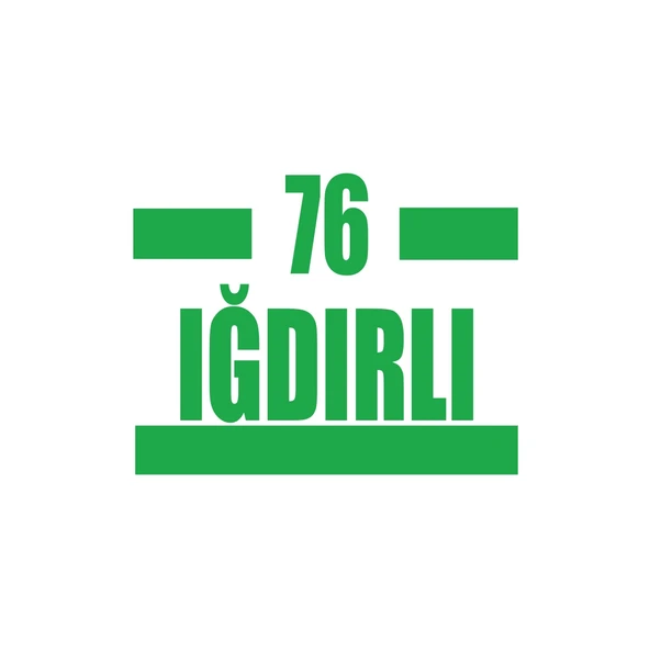 76 Iğdırlı Araba Sticker 17x17 Cm Yeşil ürün görseli 1