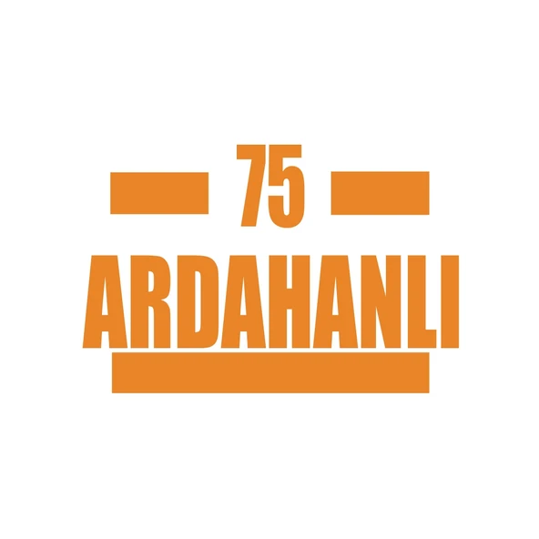 75 Ardahanlı Araba Sticker 17x17 Cm Turuncu ürün görseli 1