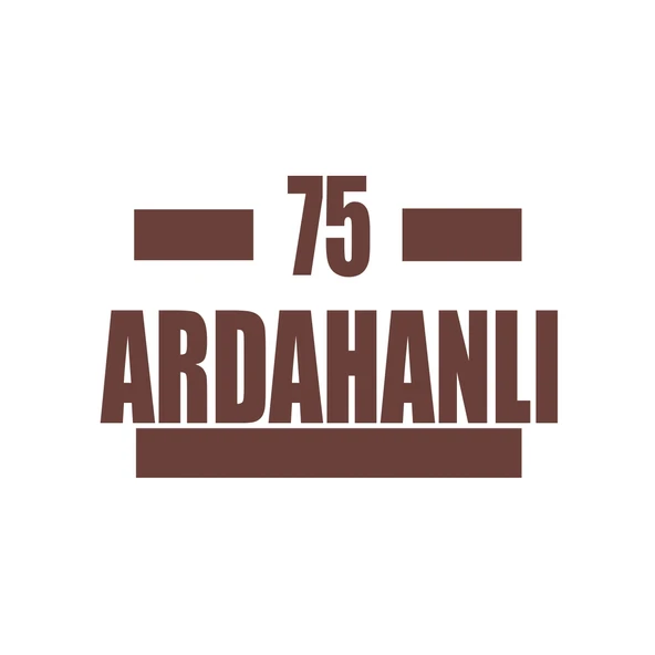75 Ardahanlı Araba Sticker 17x17 Cm Kahverengi ürün görseli 1