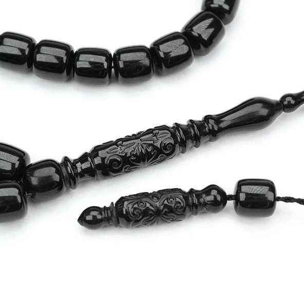 BlackCraft Oltu Taşı Eskitme Model Tespih - Resim 4