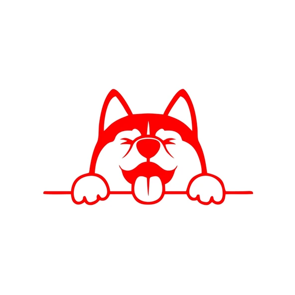 Tutunan Köpek Araba Sticker 17x17 Cm Kırmızı ürün görseli 1
