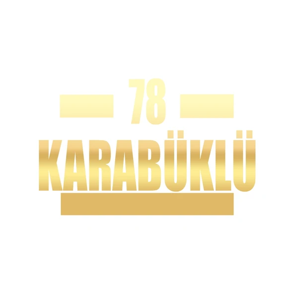 78 Karabüklü Araba Sticker 17x17 Cm Gold ürün görseli 1
