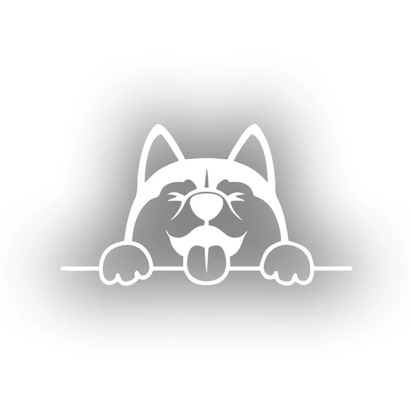 Tutunan Köpek Araba Sticker 17x17 Cm Beyaz ürün görseli 1