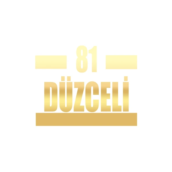 81 Düzceli Araba Sticker 17x17 Cm Gold ürün görseli 1