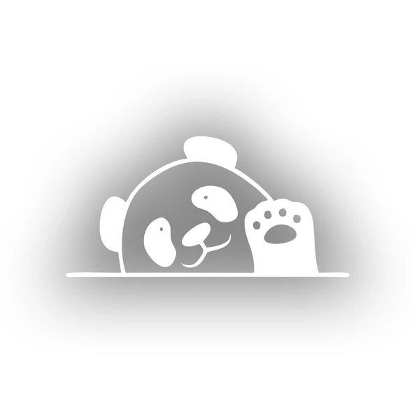 El Sallayan Panda Araba Sticker 17x17 Cm Beyaz ürün görseli 1