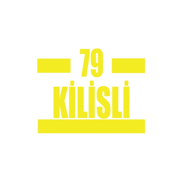 79 Kilisli Araba Sticker 17x17 Cm Sarı ürün görseli 1