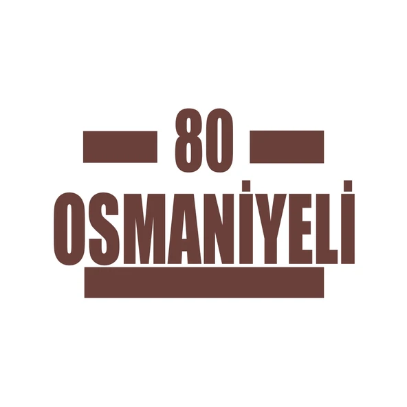 80 Osmaniyeli Araba Sticker 17x17 Cm Kahverengi ürün görseli 1