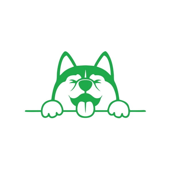 Tutunan Köpek Araba Sticker 17x17 Cm Yeşil ürün görseli 1