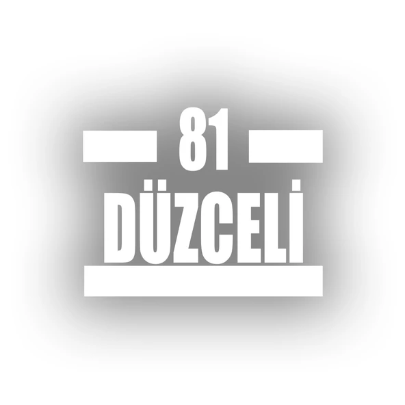 81 Düzceli Araba Sticker 17x17 Cm Beyaz ürün görseli 1