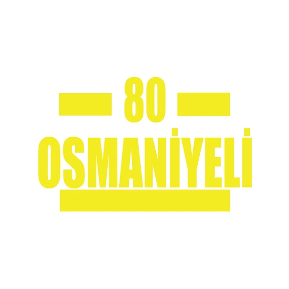 80 Osmaniyeli Araba Sticker 17x17 Cm Sarı ürün görseli 1