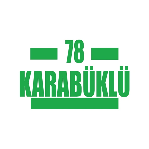 78 Karabüklü Araba Sticker 17x17 Cm Yeşil ürün görseli 1
