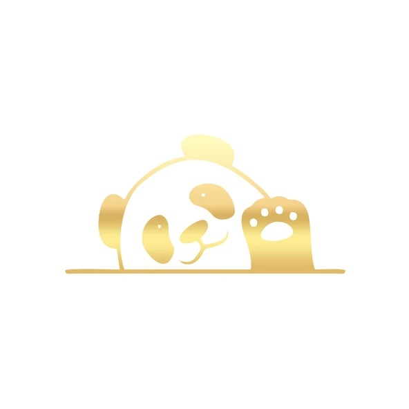 El Sallayan Panda Araba Sticker 17x17 Cm Gold ürün görseli 1