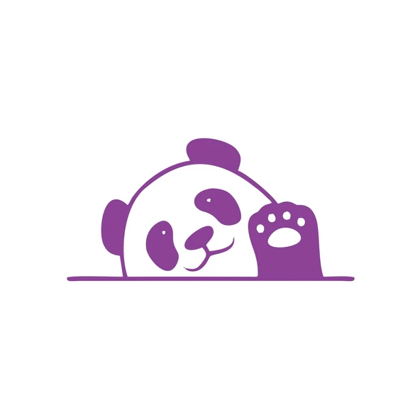 El Sallayan Panda Araba Sticker 17x17 Cm Mor ürün görseli 1