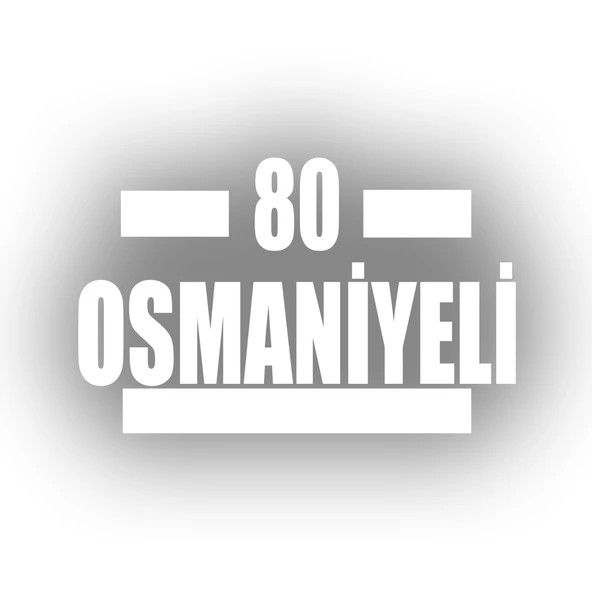 80 Osmaniyeli Araba Sticker 17x17 Cm Beyaz ürün görseli 1