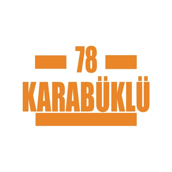 78 Karabüklü Araba Sticker 17x17 Cm Turuncu ürün görseli 1