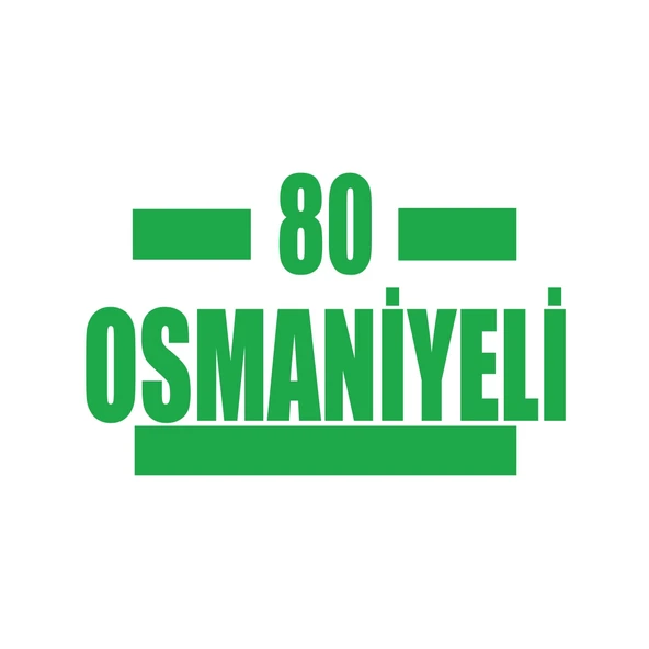 80 Osmaniyeli Araba Sticker 17x17 Cm Yeşil ürün görseli 1
