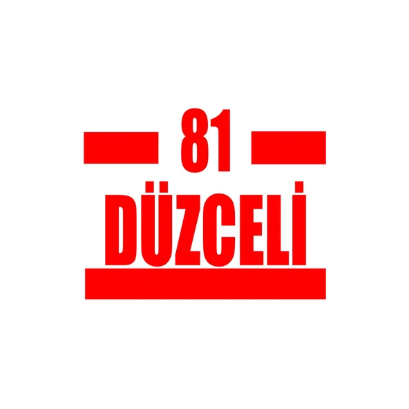 81 Düzceli Araba Sticker 17x17 Cm Kırmızı ürün görseli 1