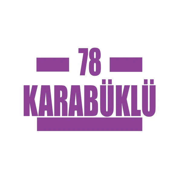 78 Karabüklü Araba Sticker 17x17 Cm Mor ürün görseli 1