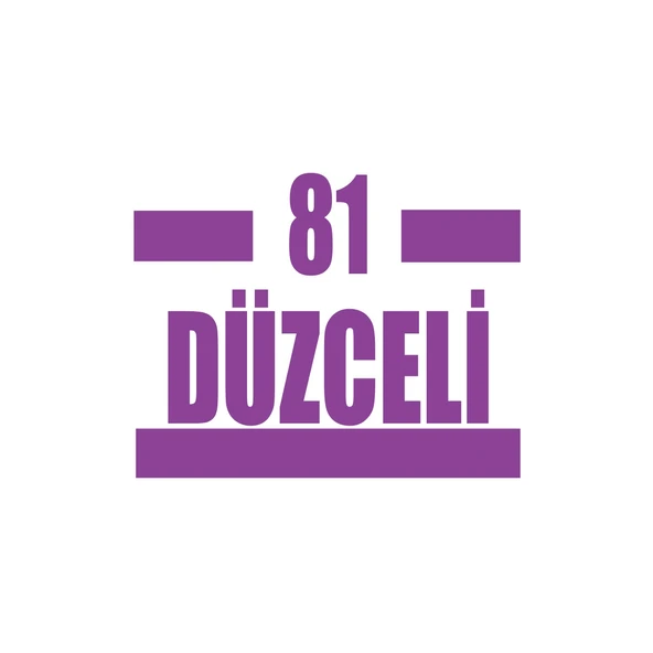 81 Düzceli Araba Sticker 17x17 Cm Mor ürün görseli 1
