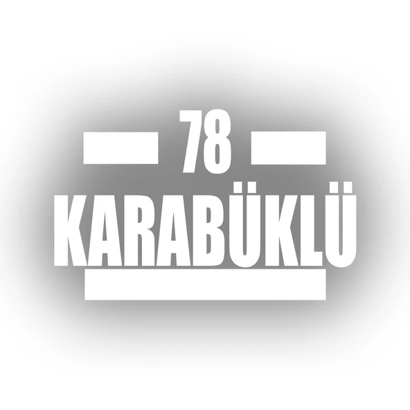 78 Karabüklü Araba Sticker 17x17 Cm Beyaz ürün görseli 1