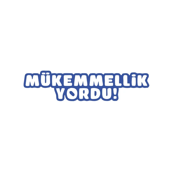 Mükemmellik Yordu Araba Sticker 17x17 Cm Mavi ürün görseli 1
