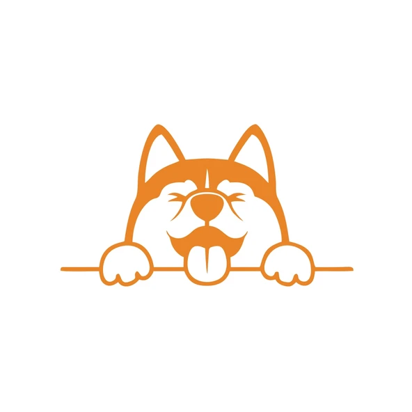 Tutunan Köpek Araba Sticker 17x17 Cm Turuncu ürün görseli 1