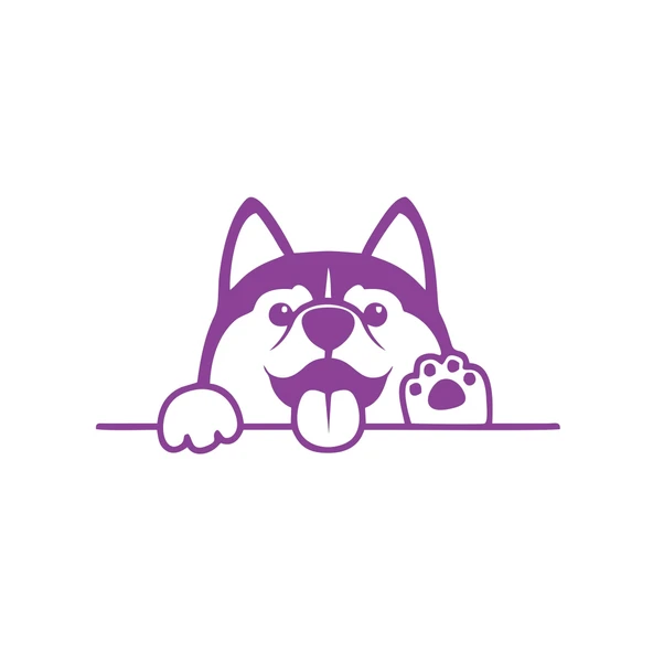 El Sallayan Köpek Araba Sticker 17x17 Cm Mor ürün görseli 1