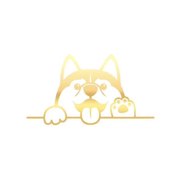 El Sallayan Köpek Araba Sticker 17x17 Cm Gold ürün görseli 1
