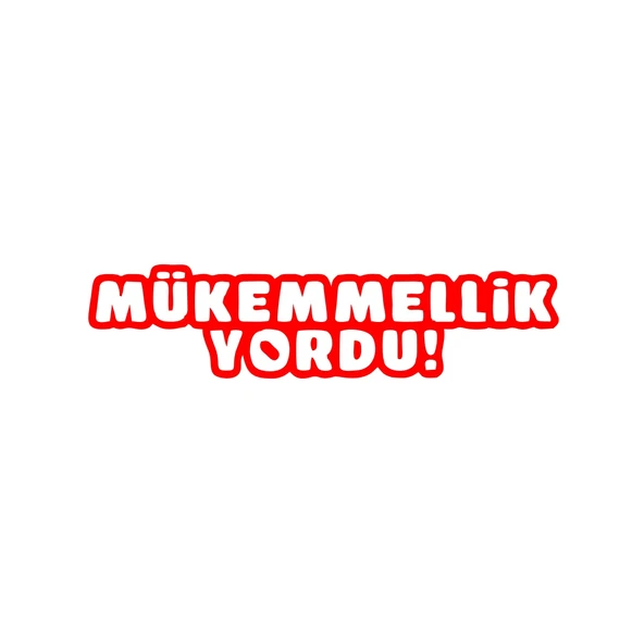 Mükemmellik Yordu Araba Sticker 17x17 Cm Kırmızı ürün görseli 1