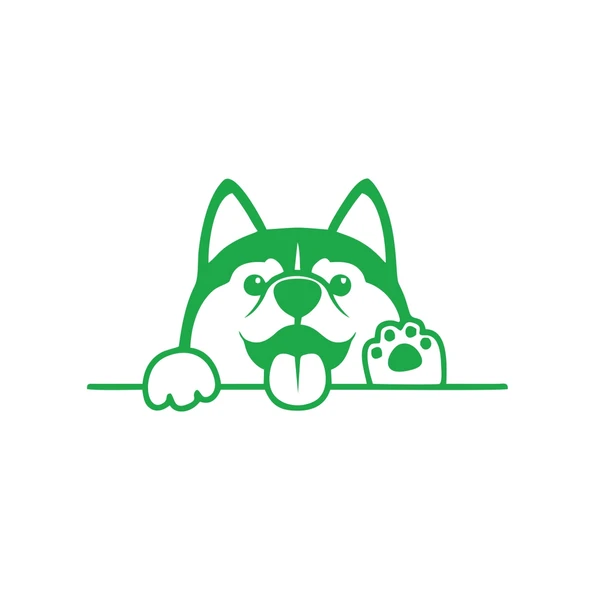 El Sallayan Köpek Araba Sticker 17x17 Cm Yeşil ürün görseli 1
