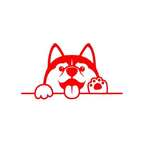 El Sallayan Köpek Araba Sticker 17x17 Cm Kırmızı ürün görseli 1