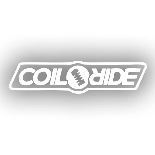 Coil Ride Araba Sticker 17x17 Cm Beyaz ürün görseli 1