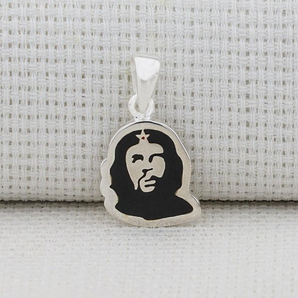 Che Guevara 925 Ayar Gümüş Kolye - Resim 2