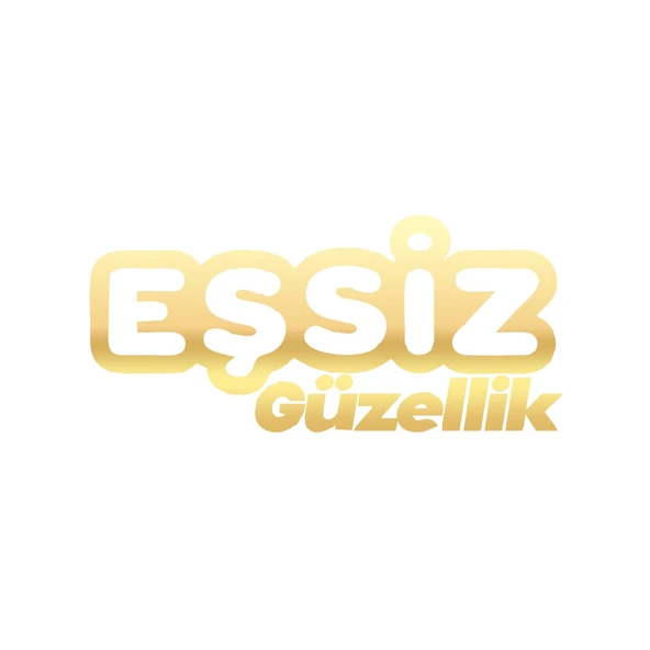 Eşsiz Güzellik Araba Sticker 17x17 Cm Gold ürün görseli 1