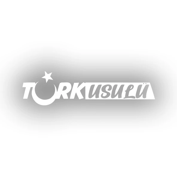 Türk Usulü Araba Sticker 17x17 Cm Beyaz ürün görseli 1