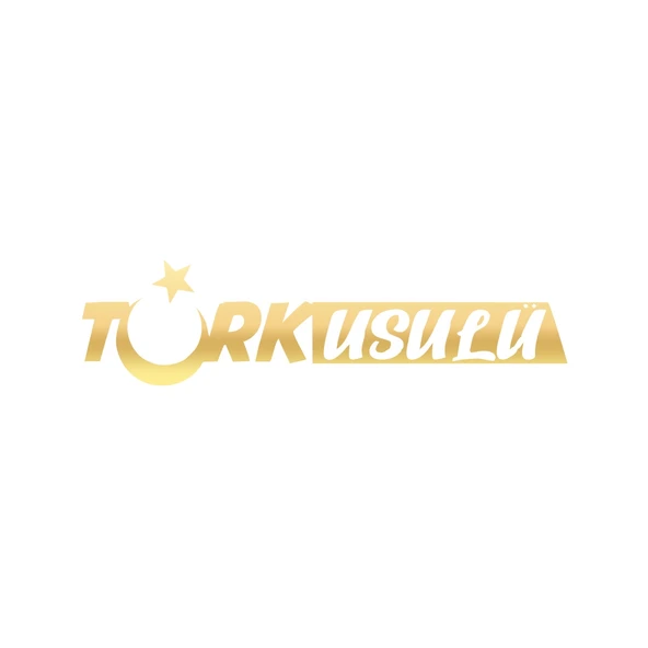 Türk Usulü Araba Sticker 17x17 Cm Gold ürün görseli 1