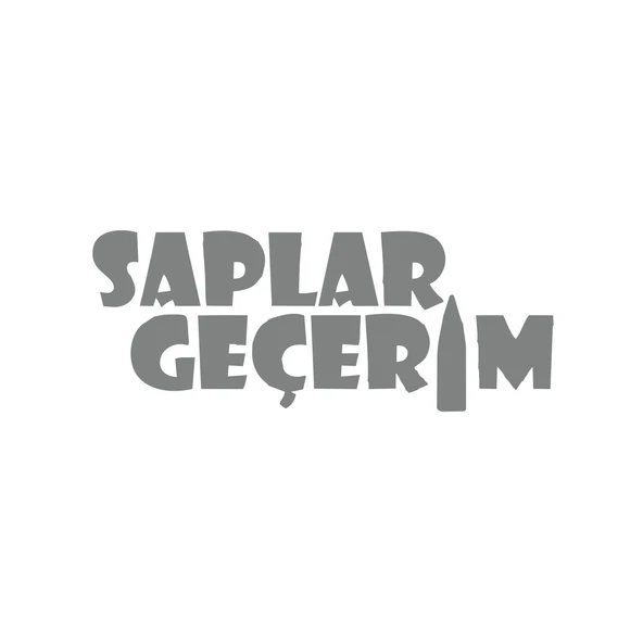 Saplar Geçerim Araba Sticker 17x17 Cm Gri ürün görseli 1