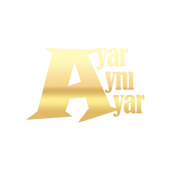 Ayar Aynı Ayar Araba Sticker 17x17 Cm Gold ürün görseli 1