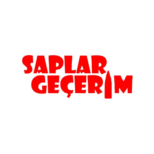 Saplar Geçerim Araba Sticker 17x17 Cm Kırmızı ürün görseli 1