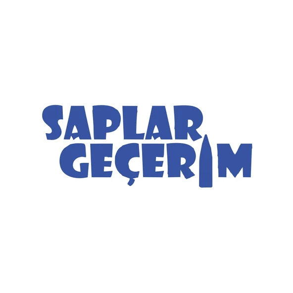 Saplar Geçerim Araba Sticker 17x17 Cm Mavi ürün görseli 1