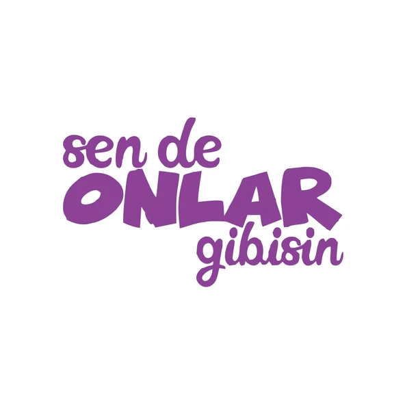 Sen de Onlar Gibisin Araba Sticker 17x17 Cm Mor ürün görseli 1