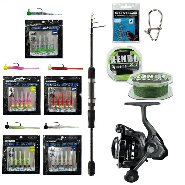 YekOutdoor HookWorm LRF Seti Okuma Lrf-Tele-706UL 212cm 1-8 gr Lrf Kamışı&Okuma Acuador ACU-1000A 3+1BB Olta Makinesi ürün görseli 1