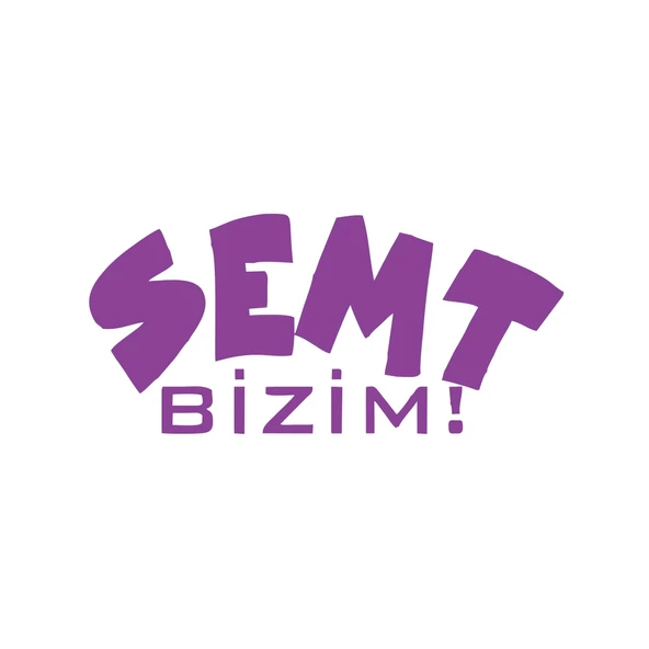 Semt Bizim Araba Sticker 17x17 Cm Mor ürün görseli 1