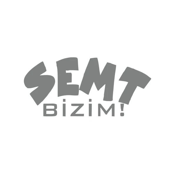Semt Bizim Araba Sticker 17x17 Cm Gri ürün görseli 1