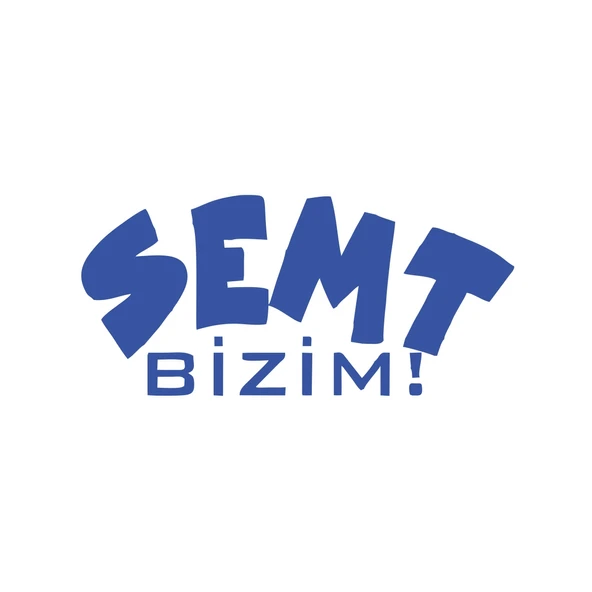 Semt Bizim Araba Sticker 17x17 Cm Mavi ürün görseli 1