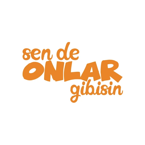 Sen de Onlar Gibisin Araba Sticker 17x17 Cm Turuncu ürün görseli 1