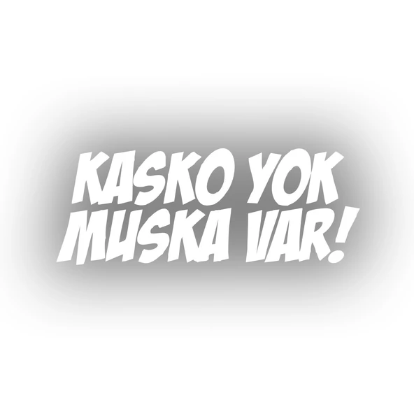 Kasko Yok Muska Var Araba Sticker 17x17 Cm Beyaz ürün görseli 1