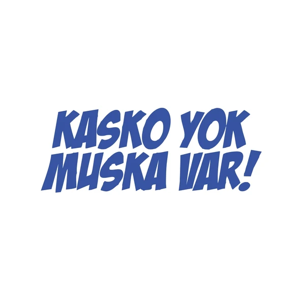 Kasko Yok Muska Var Araba Sticker 17x17 Cm Mavi ürün görseli 1