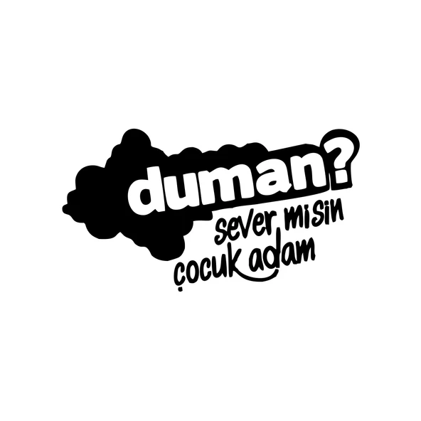 Duman Sever Misin Çocuk Adam Araba Sticker 17x17 Cm Siyah ürün görseli 1